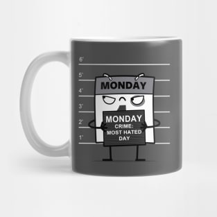 Funny Case Of The Monday Funny I Hate Monday Cute Kawaii Mugshot Mug